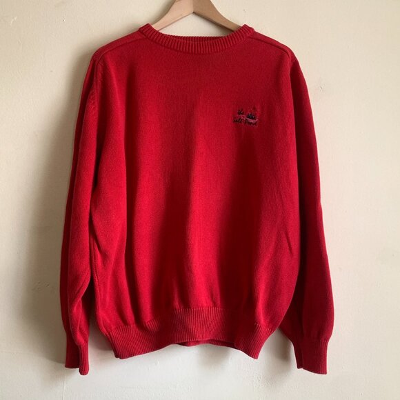VINTAGE Red Crewneck Sweater by LA Mode - Picture 3 of 5
